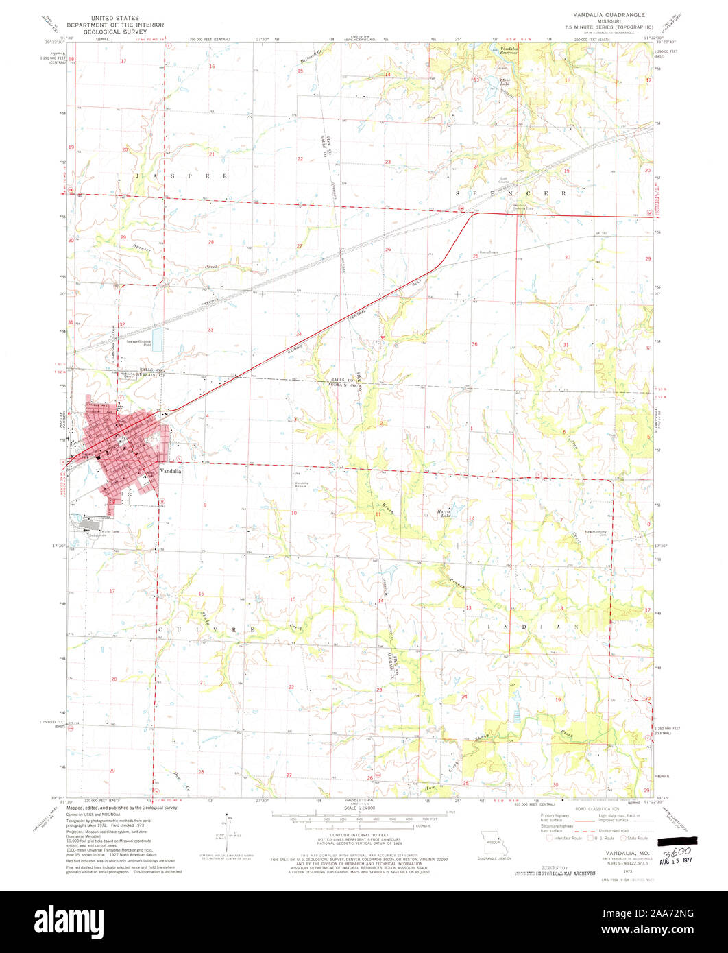 Map of vandalia missouri hires stock photography and images Alamy