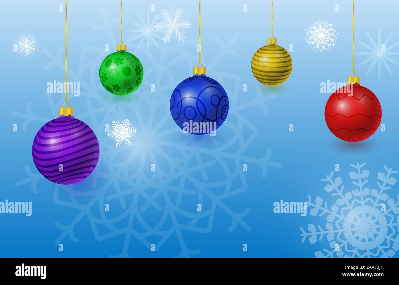Vector christmas background with balls and snowflackes Stock Vector ...