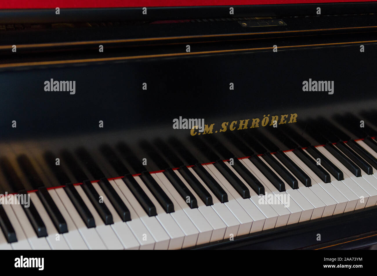 Moscow - Circa August, 2011: Closeup shot of C. M. Schroder piano keys at a  restaurant Stock Photo - Alamy