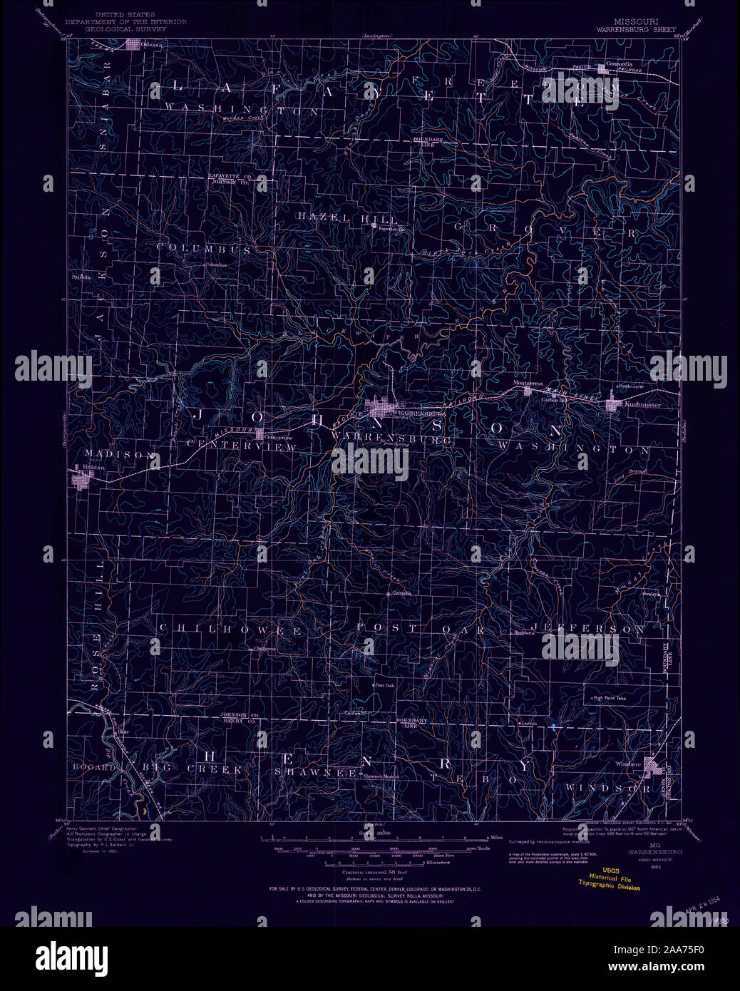 Map of warrensburg missouri hires stock photography and images Alamy
