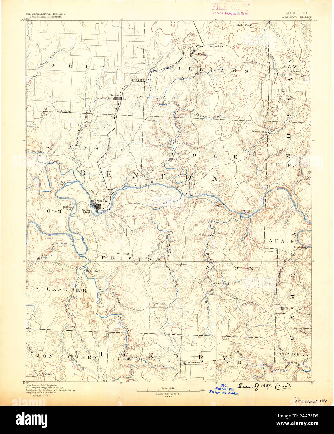 Map of warsaw missouri hires stock photography and images Alamy