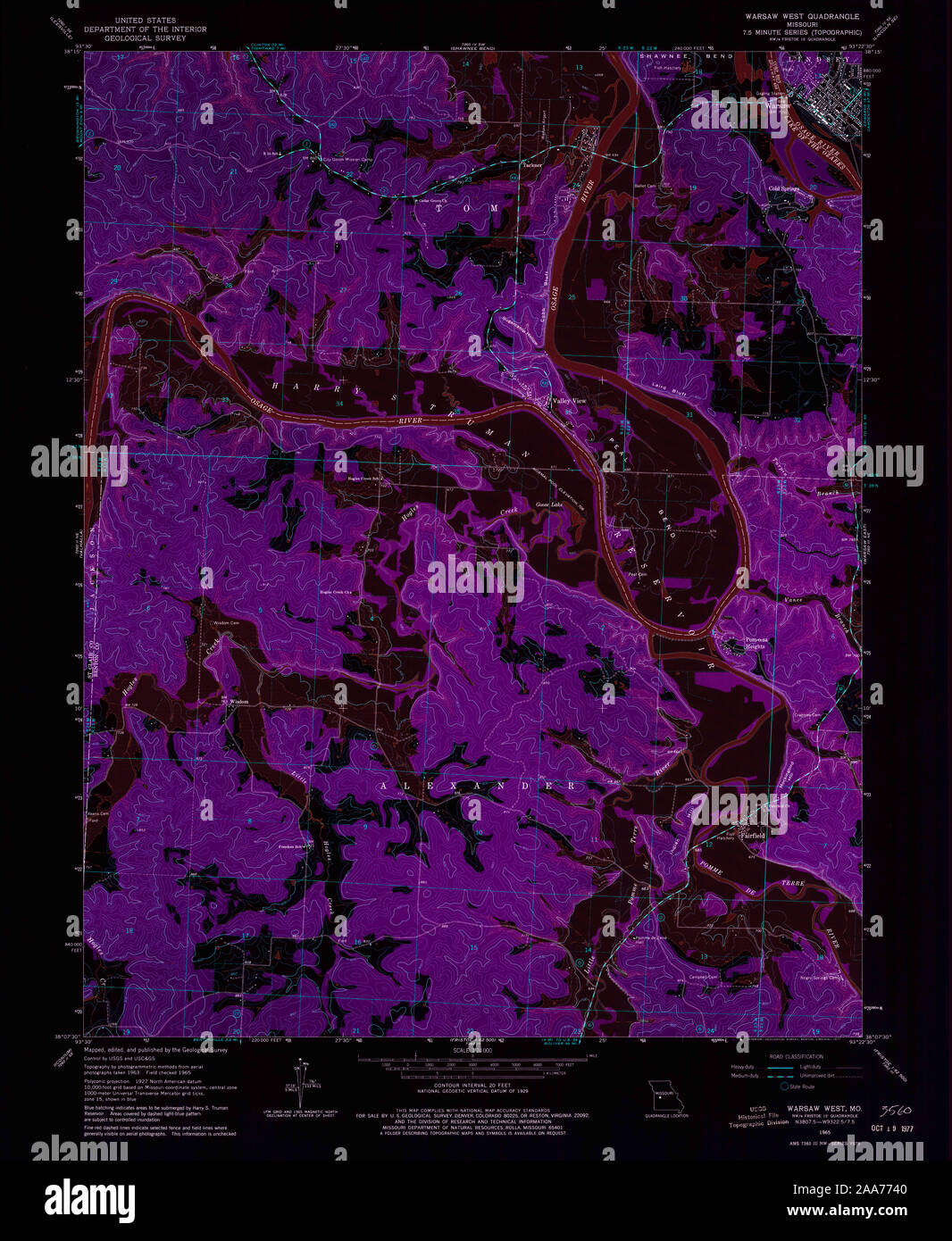 Map of warsaw missouri hires stock photography and images Alamy