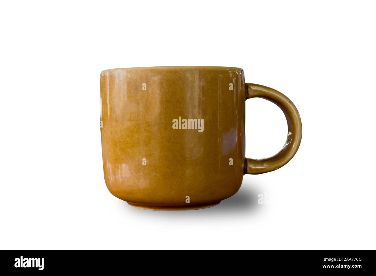 A cup of coffee isolated on white background Stock Photo - Alamy