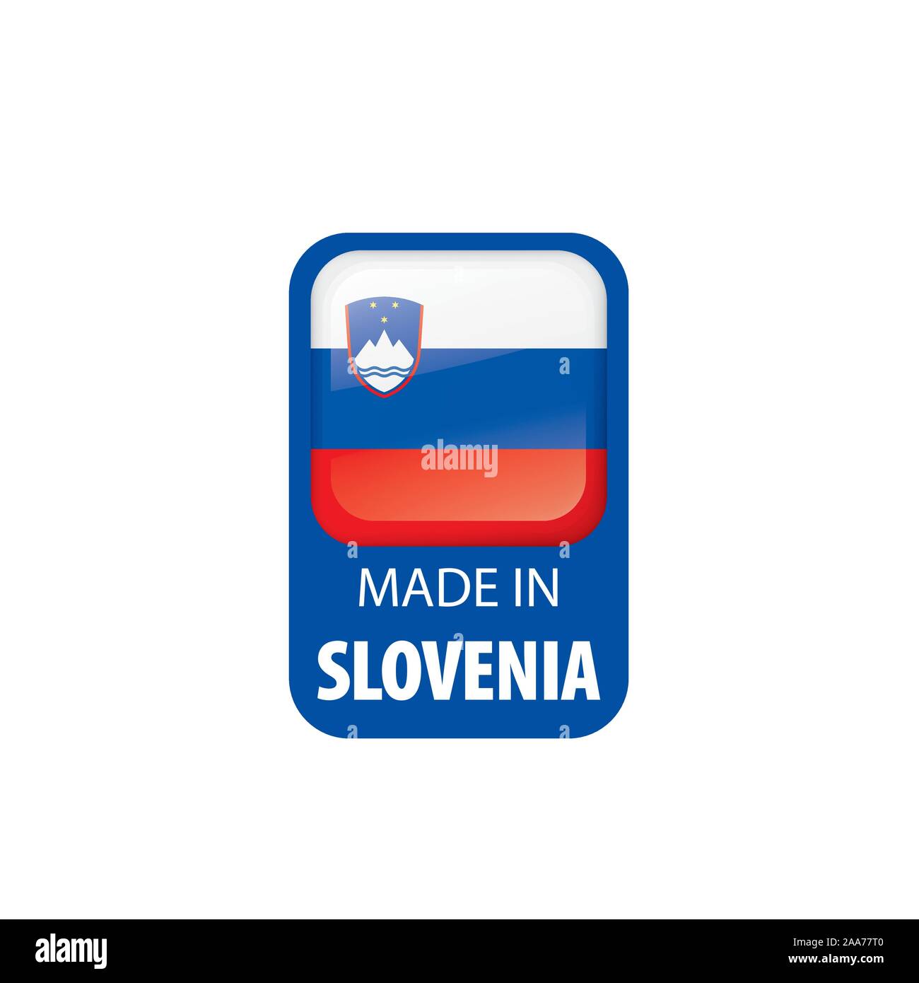 Slovenia flag, vector illustration on a white background Stock Vector ...