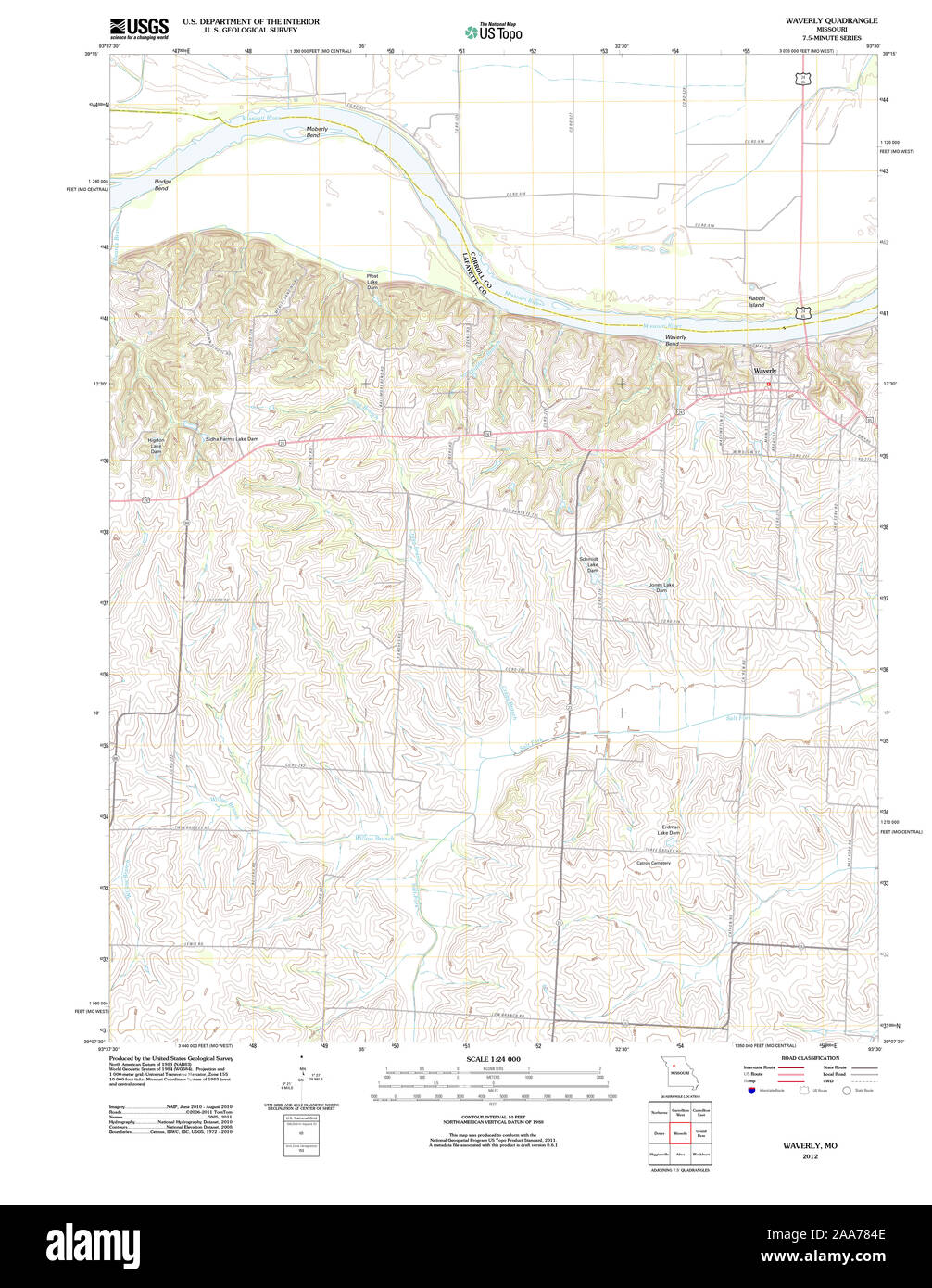 Map of waverly missouri hires stock photography and images Alamy