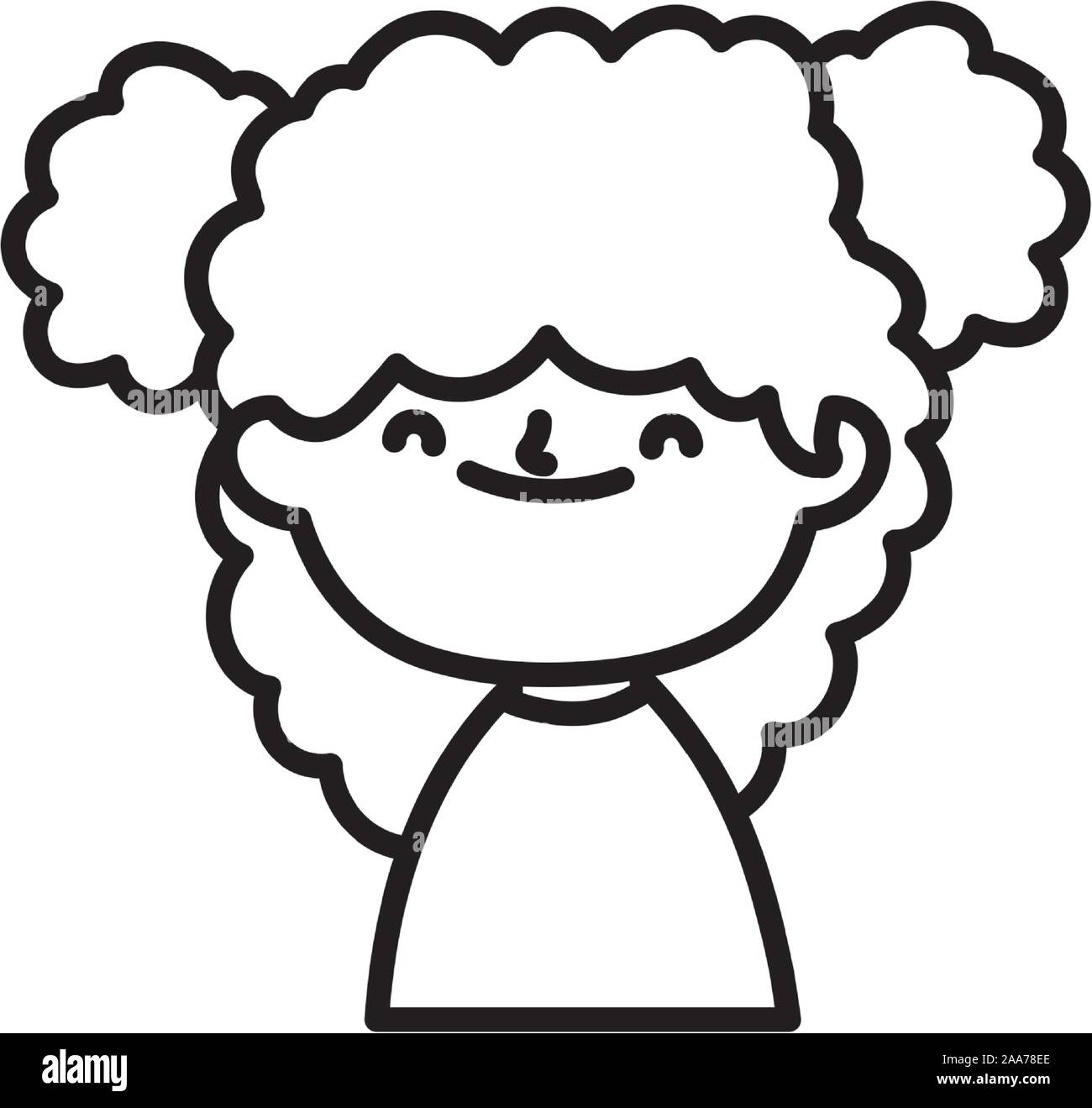 Hair Bun Illustration Black And White Stock Photos Images Alamy