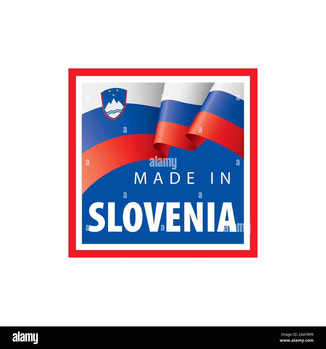 Slovenia flag, vector illustration on a white background Stock Vector ...