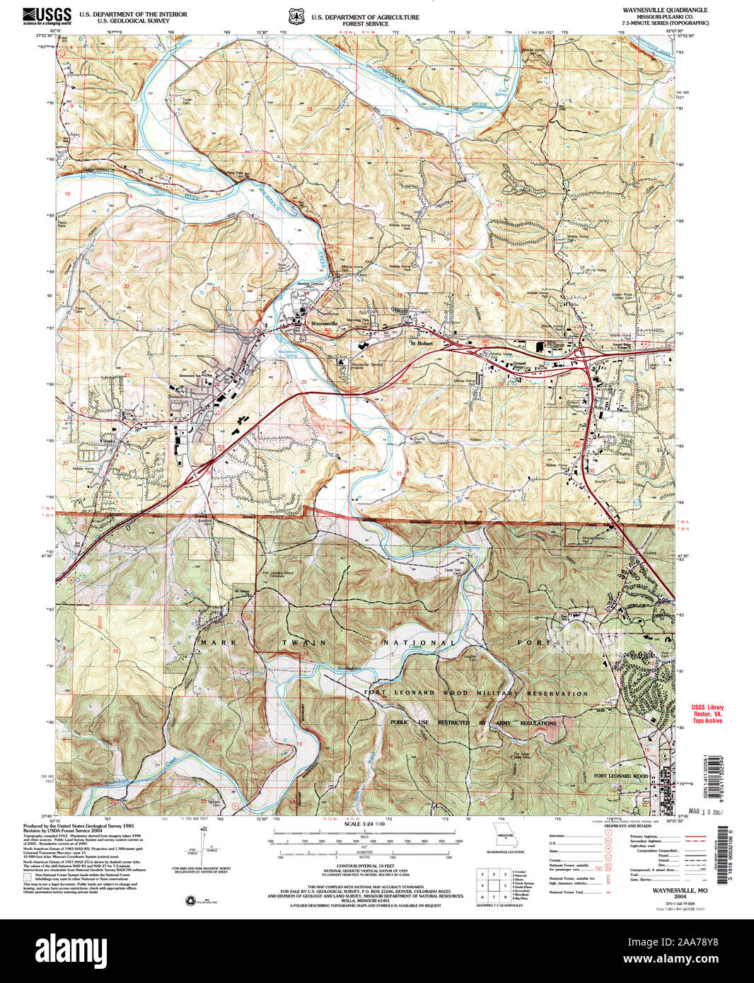 Map of waynesville missouri Cut Out Stock Images & Pictures Alamy