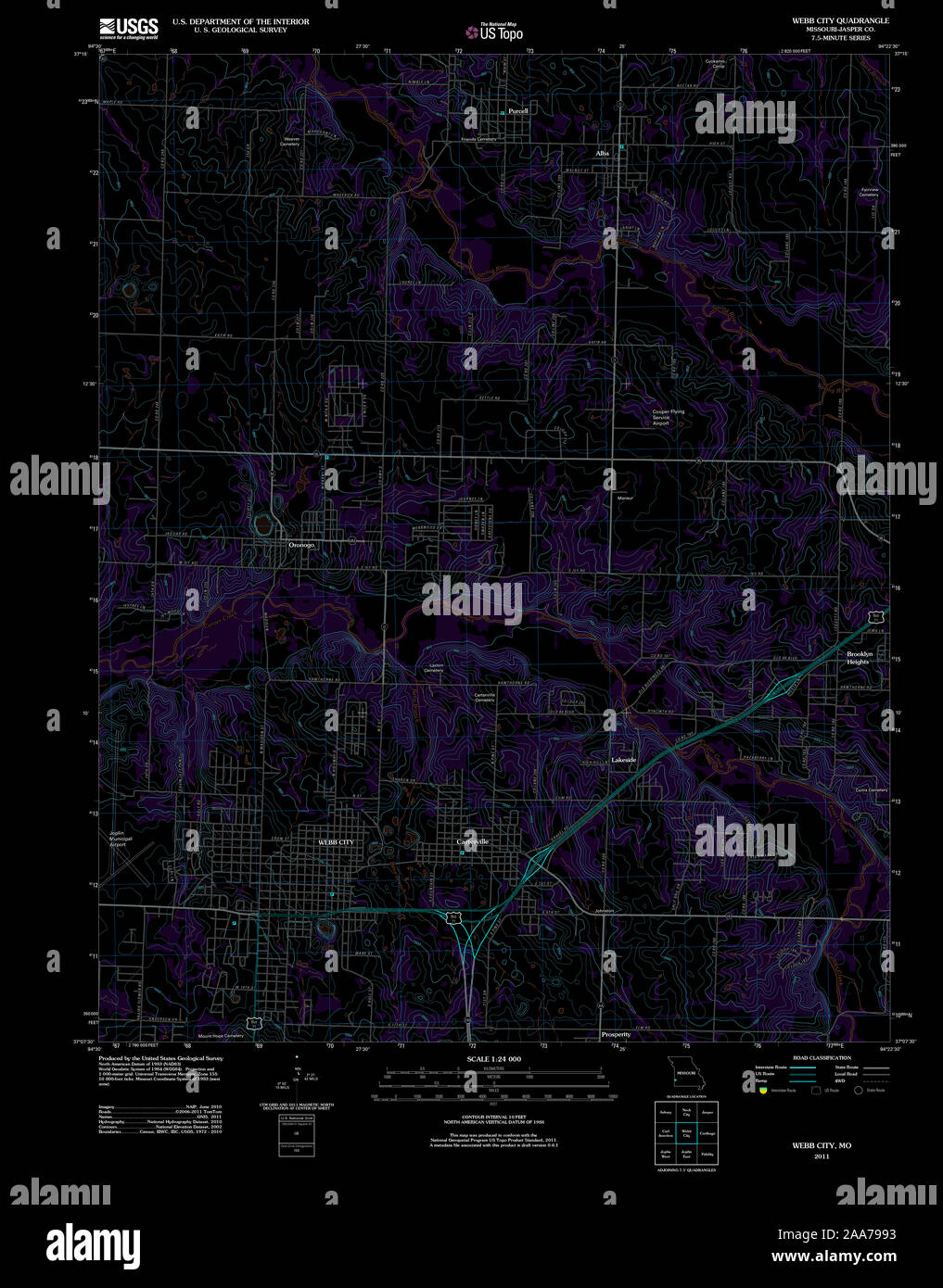 b city missouri map hires stock photography and images Alamy