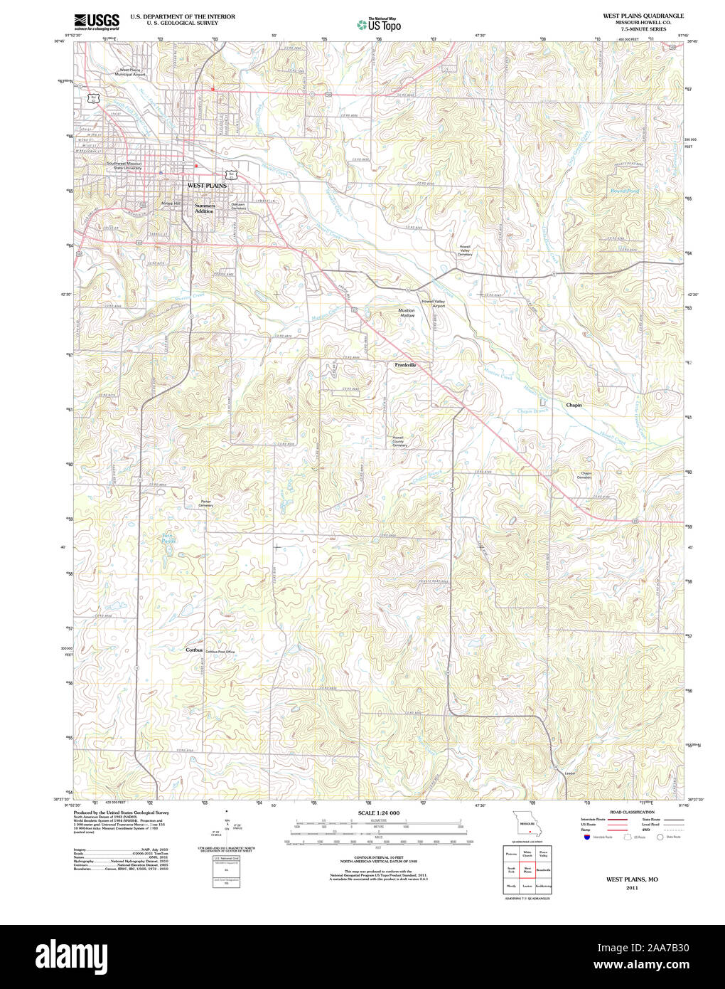 Map of west plains missouri Cut Out Stock Images & Pictures Alamy