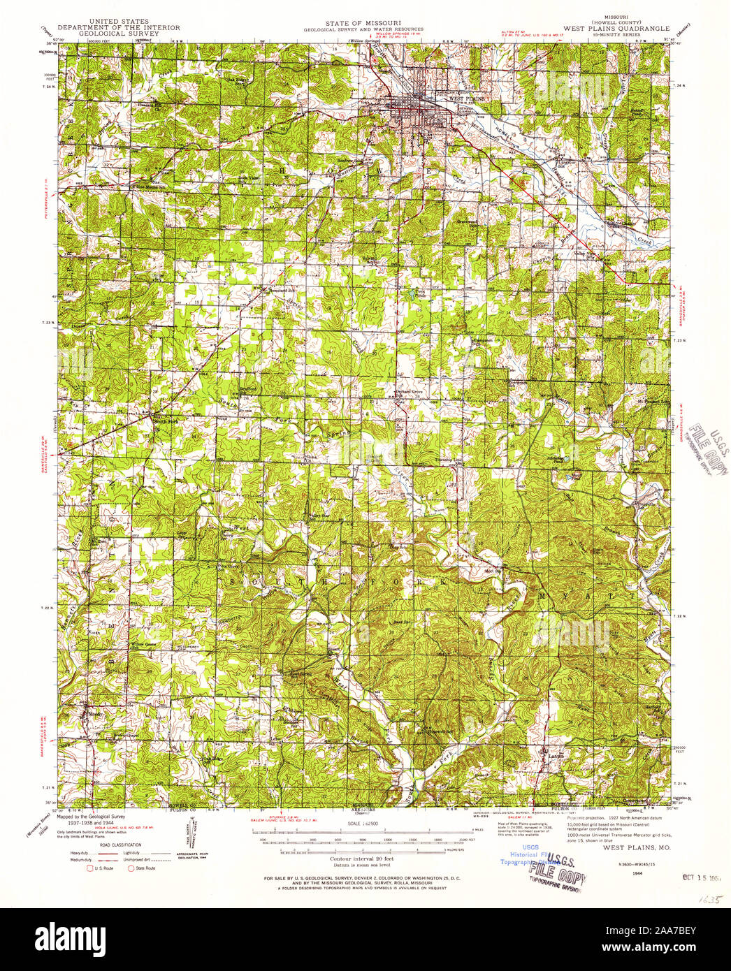 Map of west plains missouri Cut Out Stock Images & Pictures Alamy