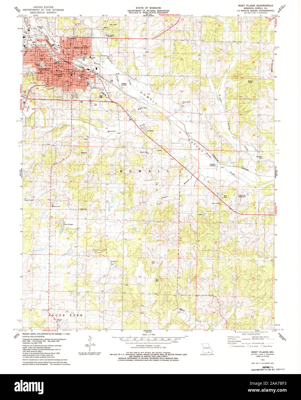 West plains missouri map hires stock photography and images Alamy