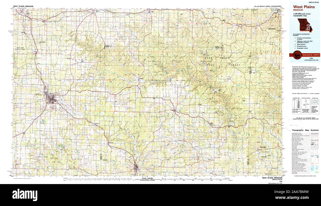 Map of west plains missouri Cut Out Stock Images & Pictures Alamy