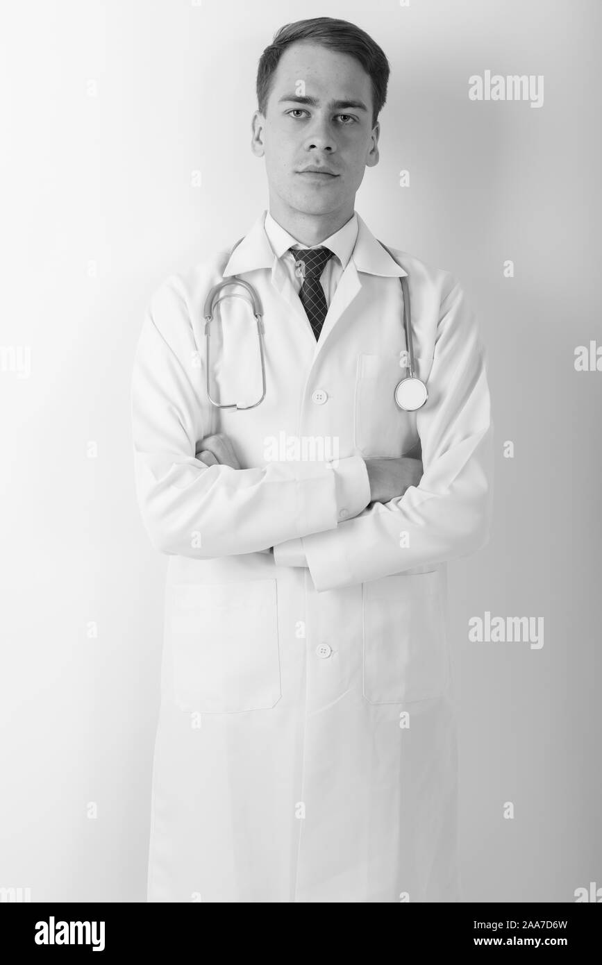 Confident doctor in medical Black and White Stock Photos & Images - Alamy