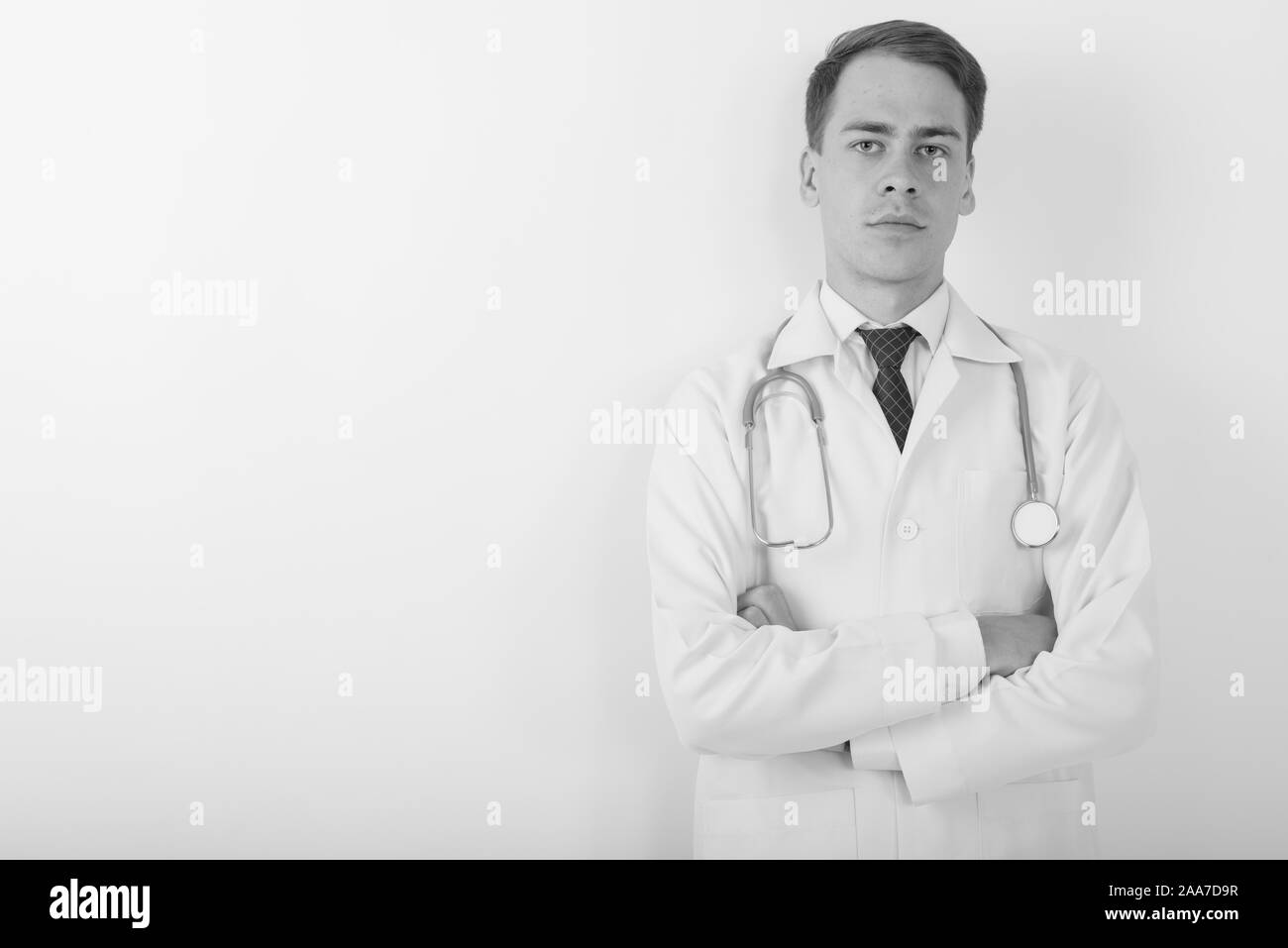 Studio portrait doctor healthcare Black and White Stock Photos & Images ...