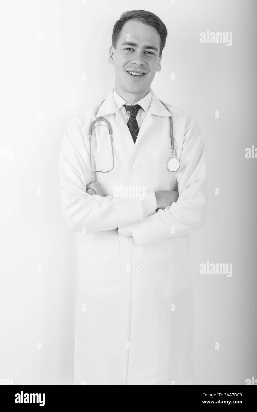 Male doctor portrait arms crossed Black and White Stock Photos & Images ...