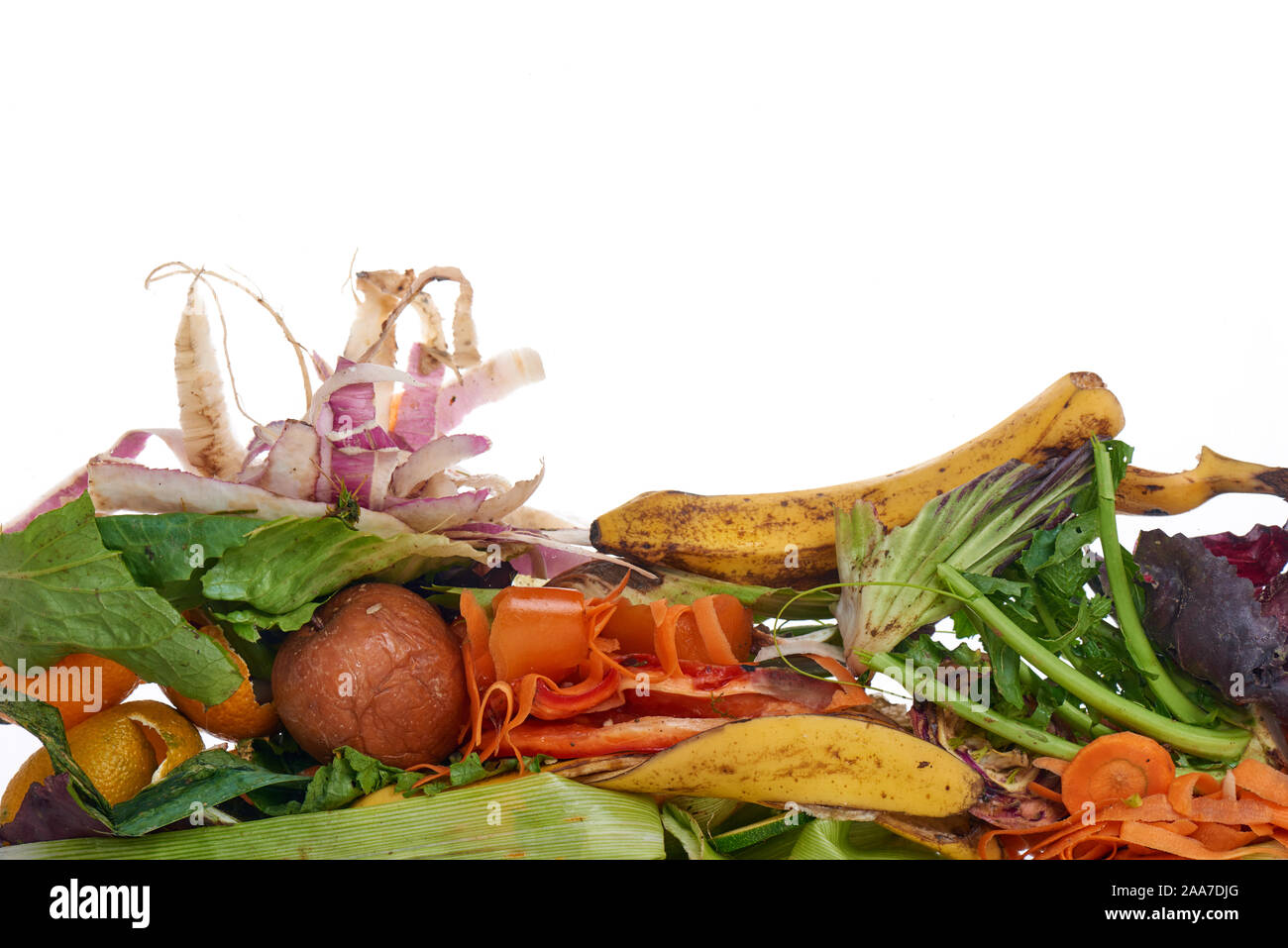 Food Waste. Compostable Food Scraps, time lapse. Domestic food waste