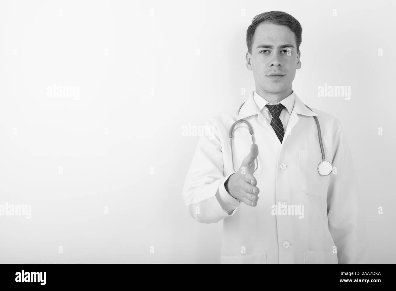 Studio portrait doctor healthcare Black and White Stock Photos & Images ...