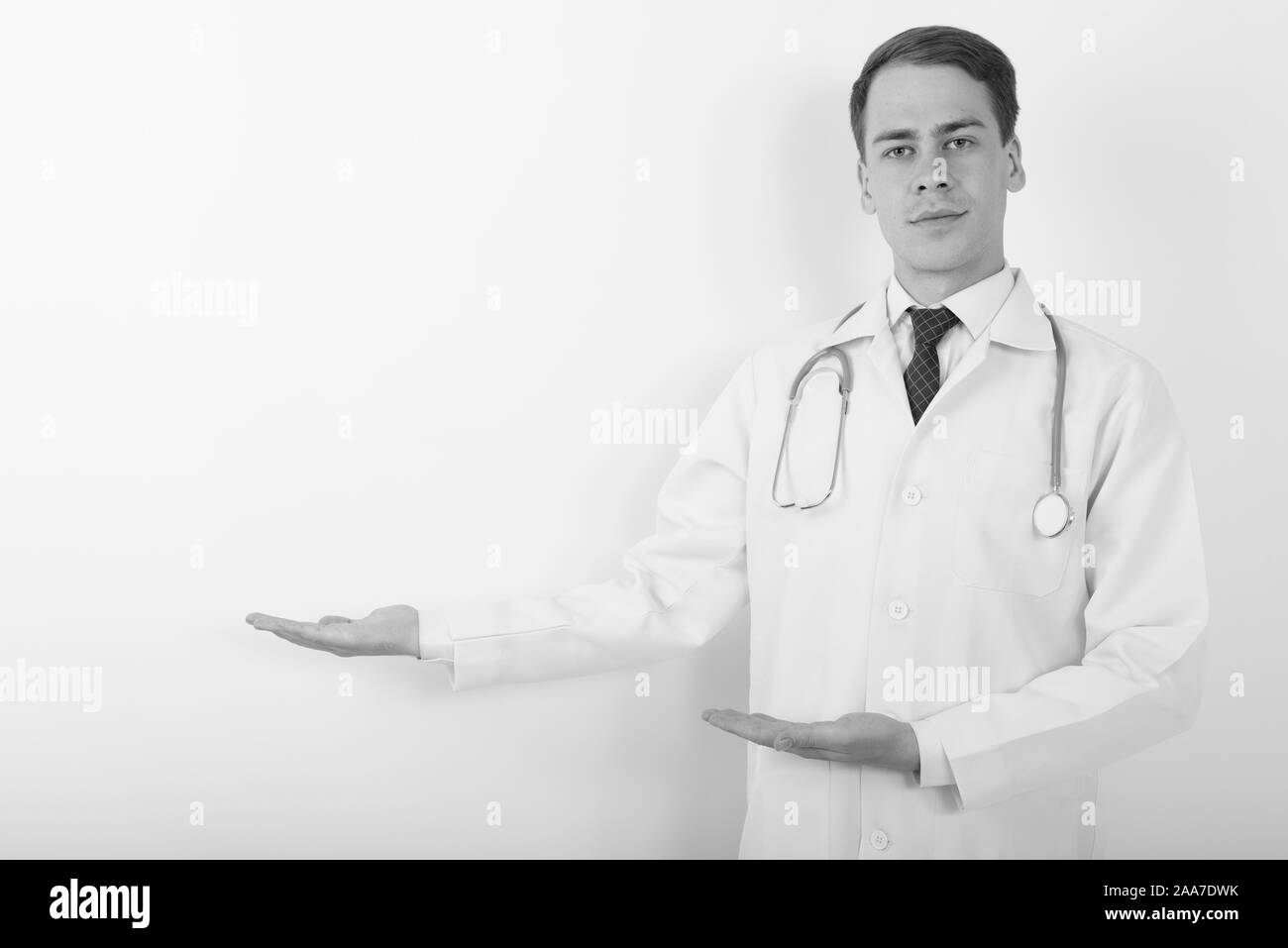Studio portrait doctor healthcare Black and White Stock Photos & Images ...