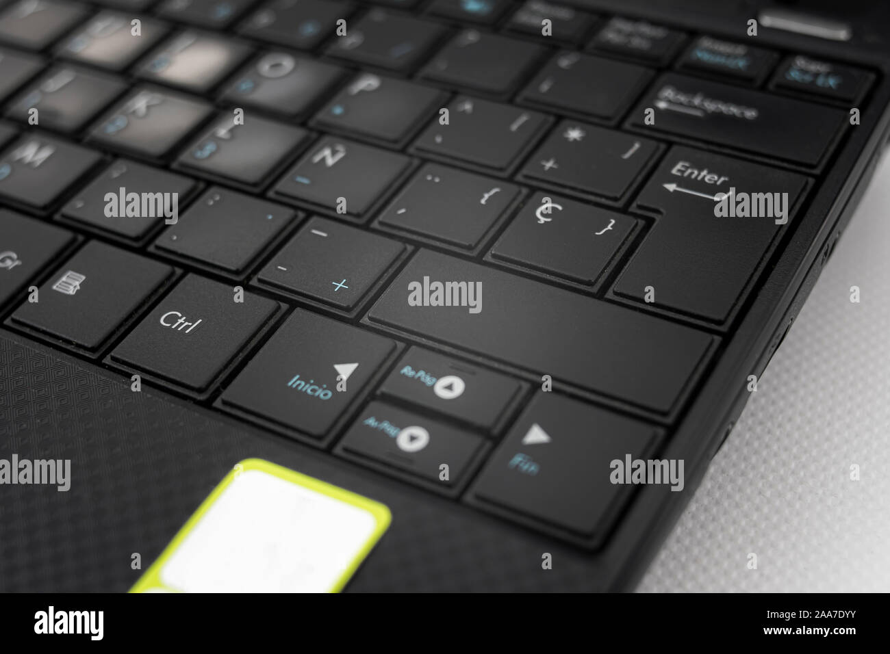 Computer keyboard with shift key available to incorporate text, icon or similar Stock Photo