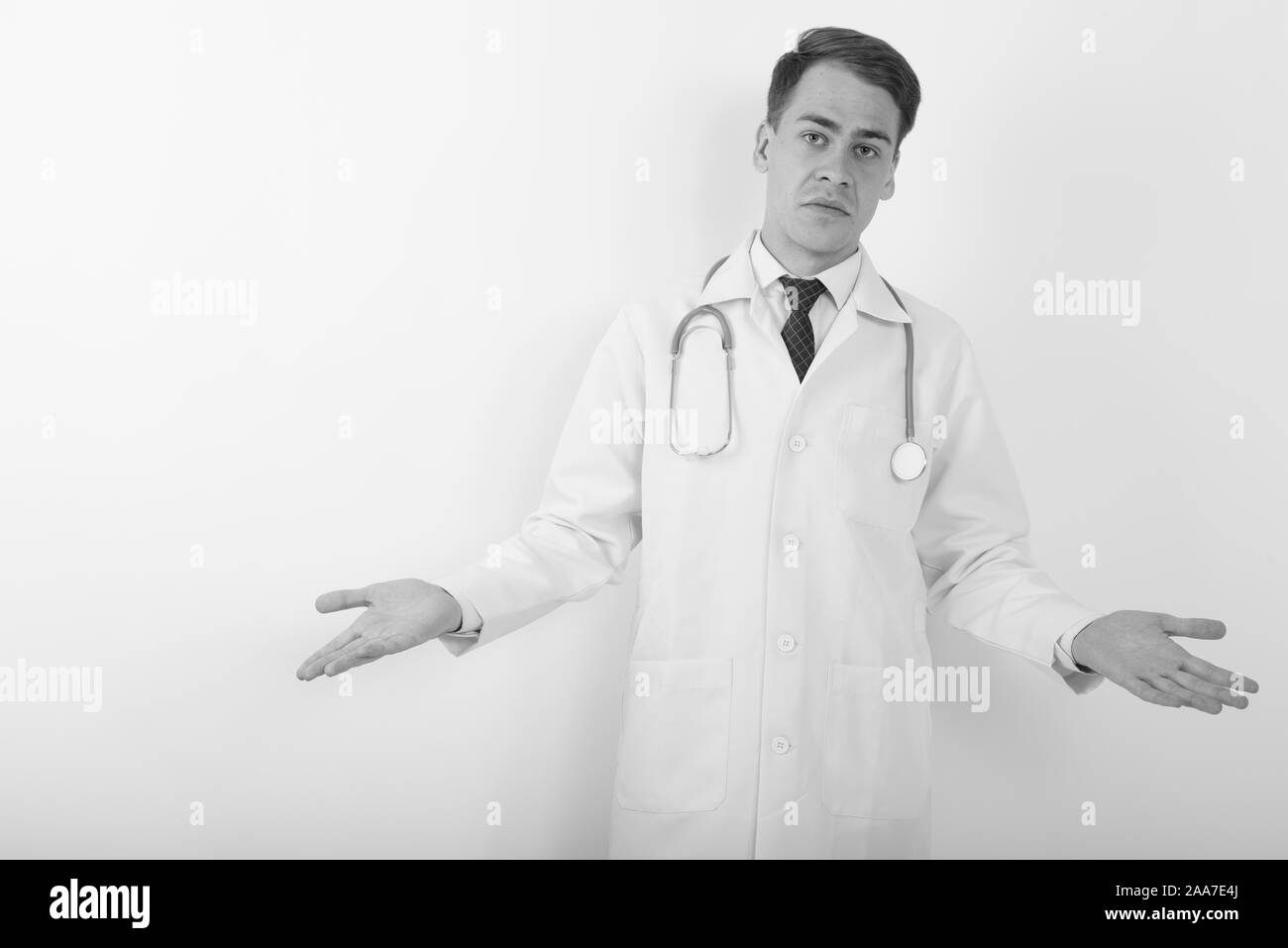 Confused doctor Black and White Stock Photos & Images - Alamy