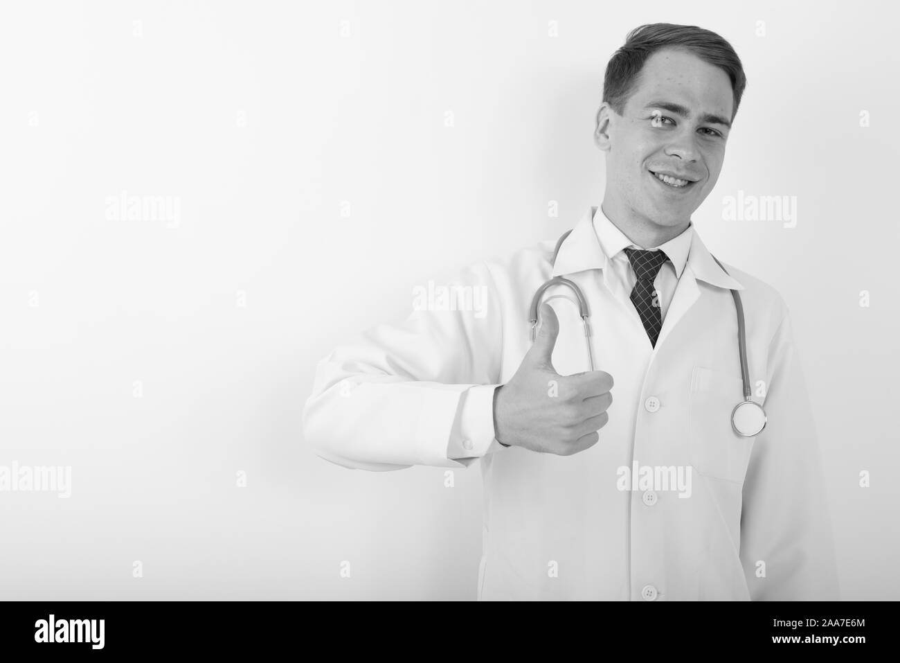 Studio portrait doctor healthcare Black and White Stock Photos & Images ...