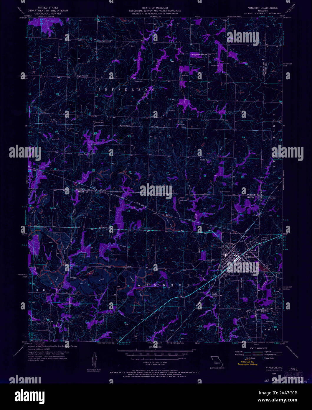 Map of windsor missouri hires stock photography and images Alamy