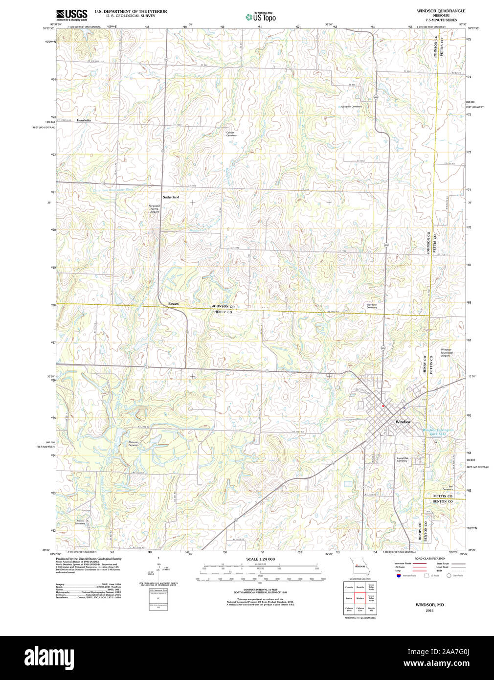 Map of windsor missouri hires stock photography and images Alamy