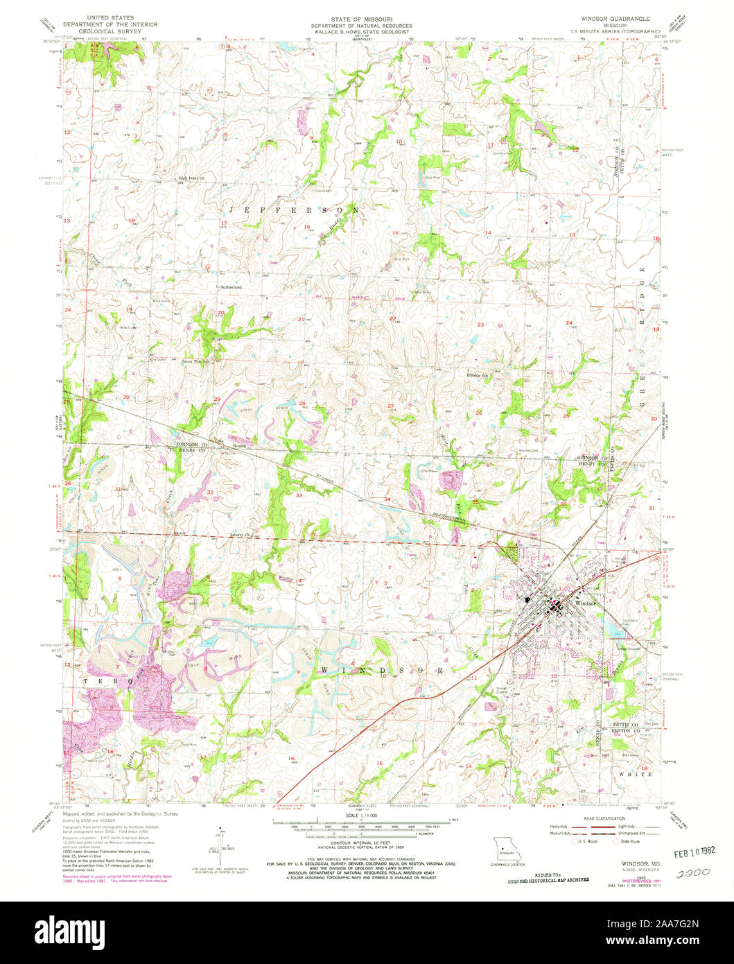 Map of windsor missouri hires stock photography and images Alamy