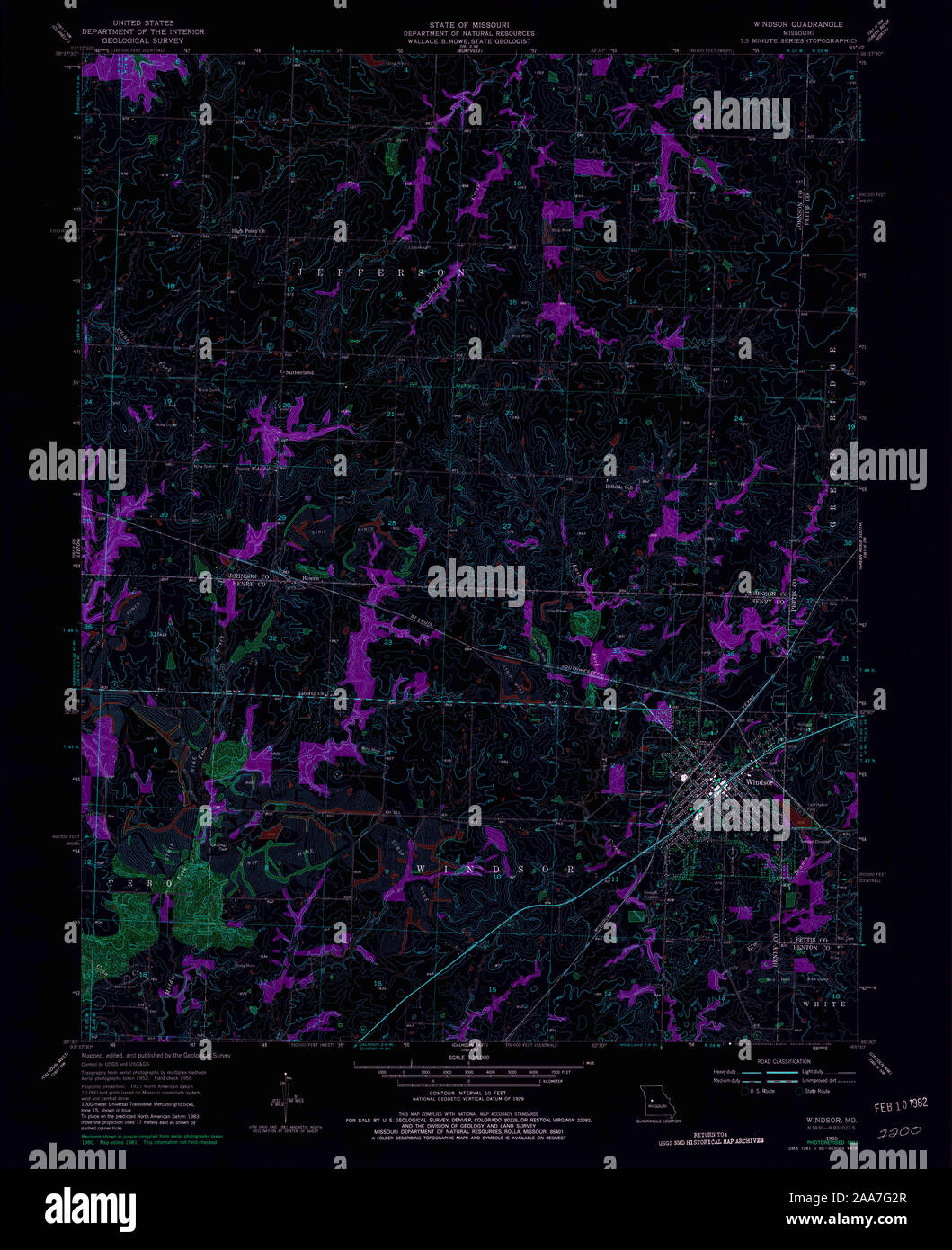 Map of windsor missouri hires stock photography and images Alamy