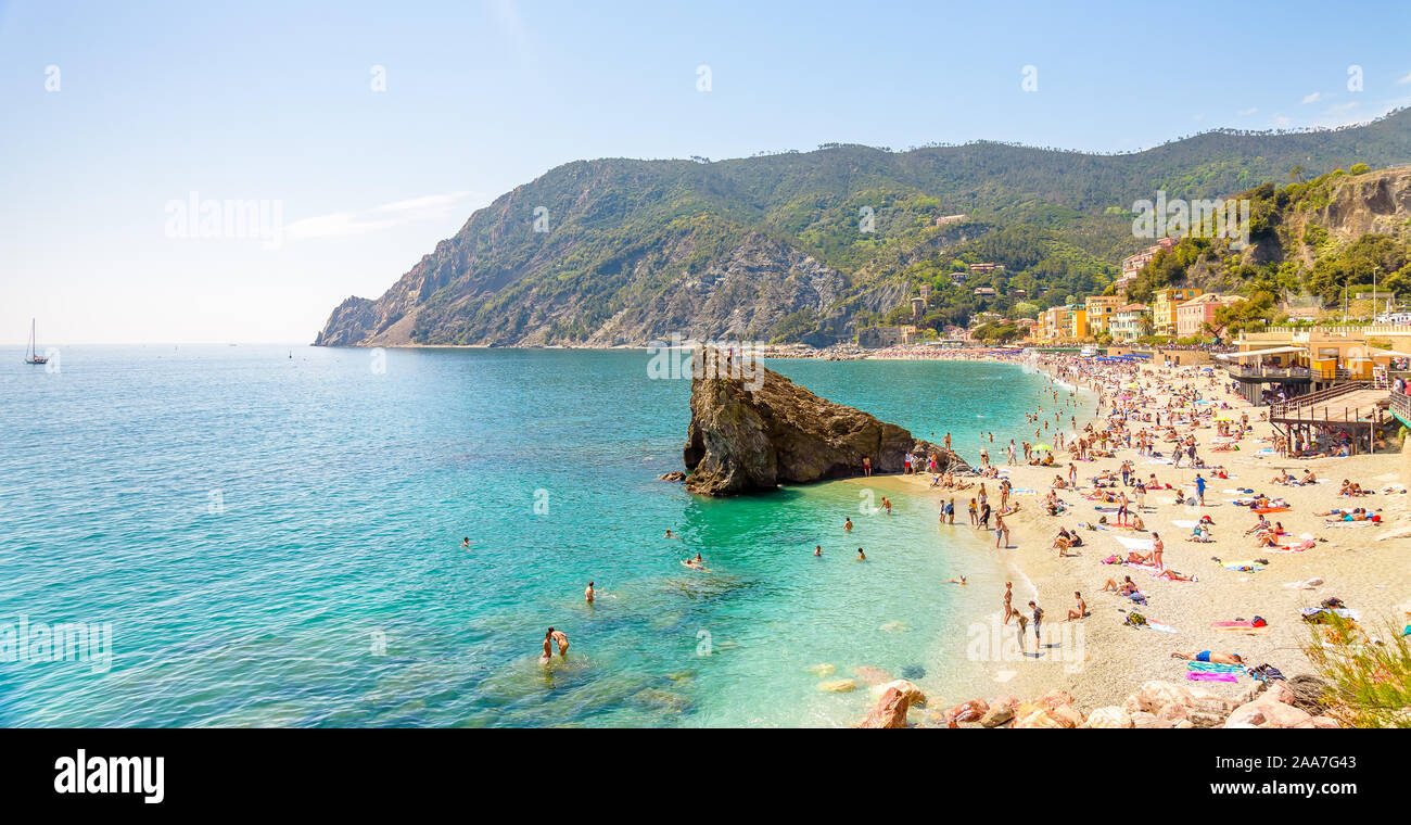 Monterosso al mare Cinque terre scenic Ligurian coast, Italy Stock