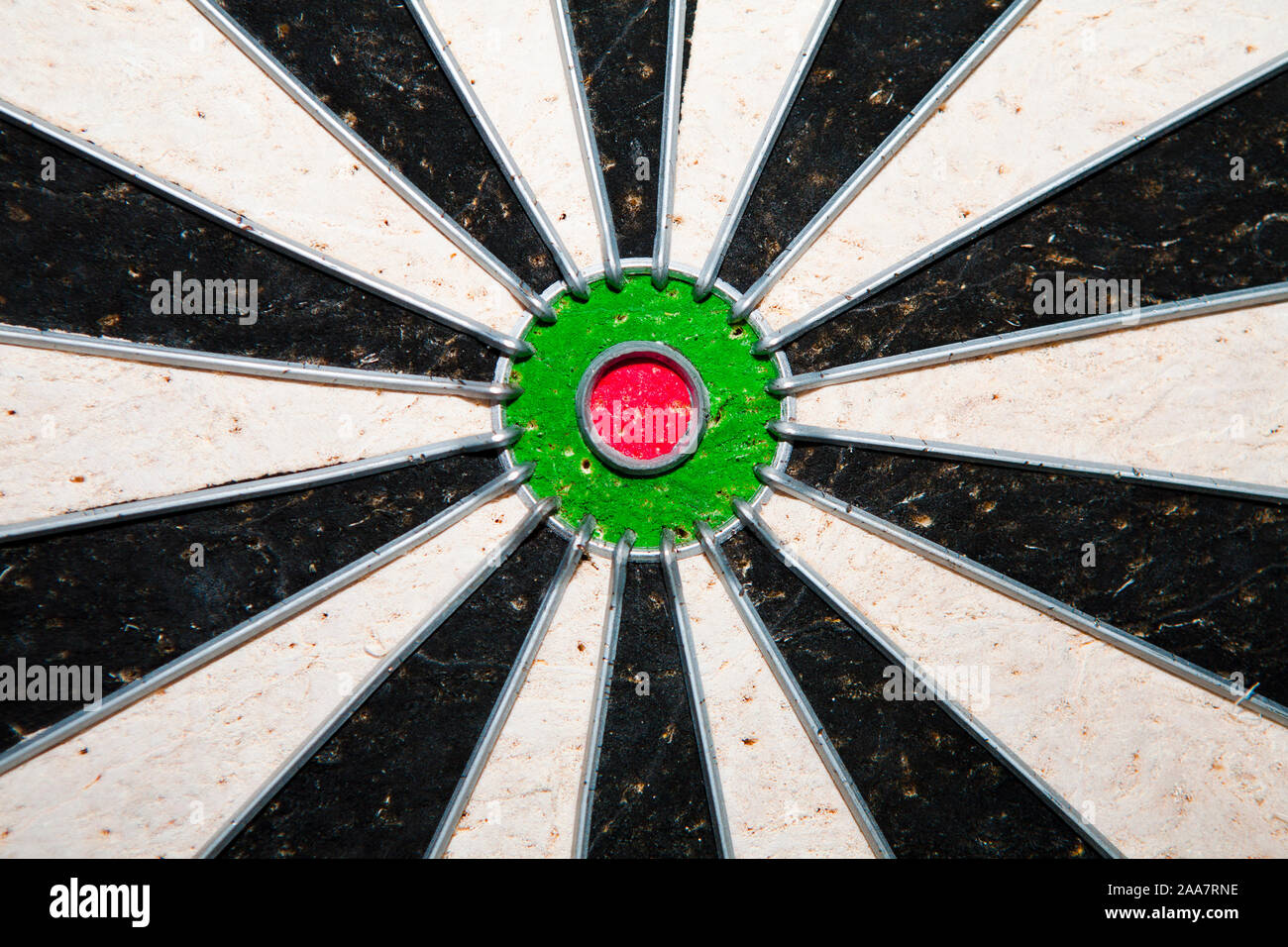 Bullseye!  Dart board close up Stock Photo