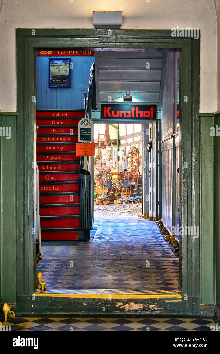 Traditional handicraft market with typical products from Germany. Art