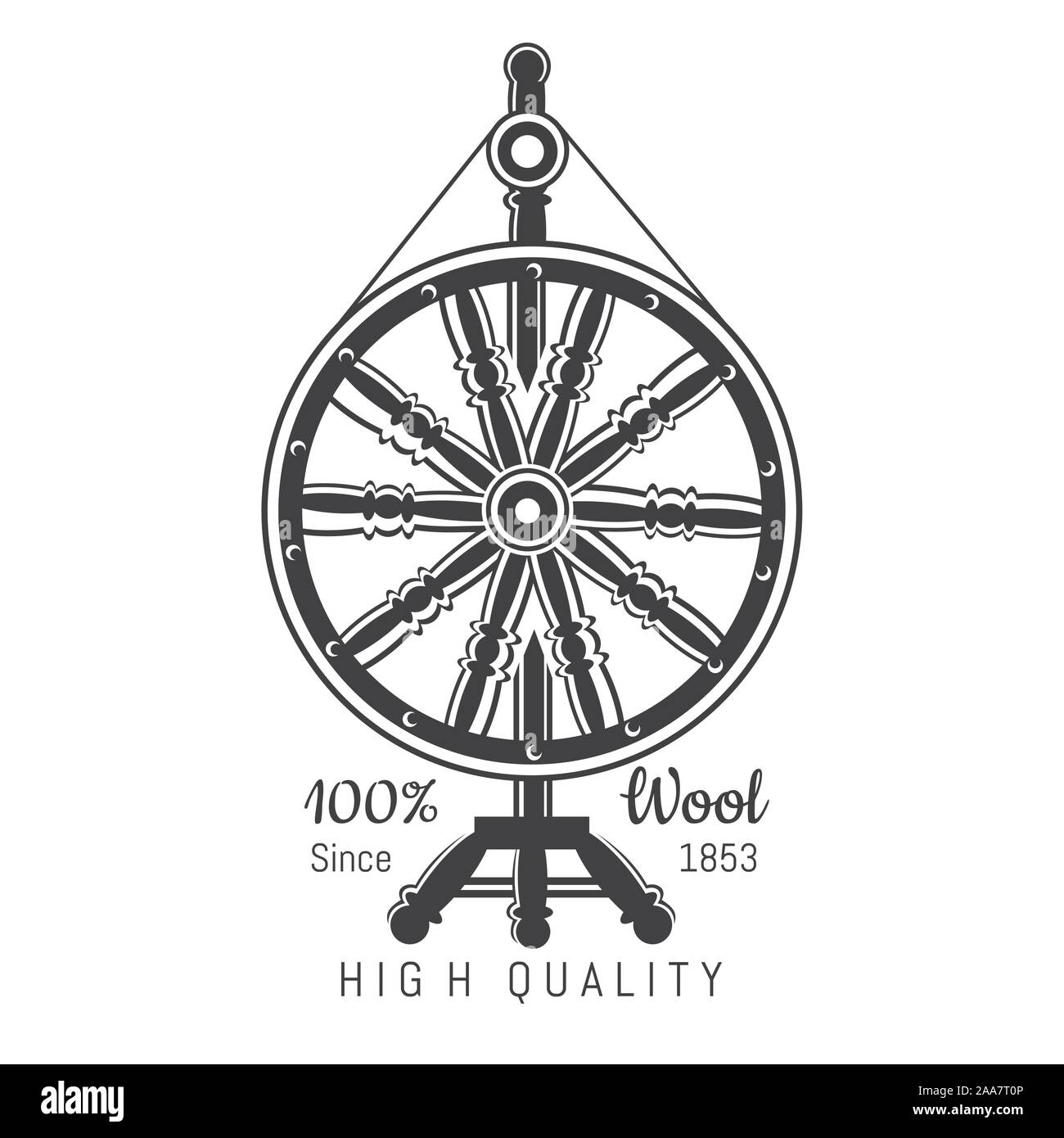 Spinning Wheel Silhouette