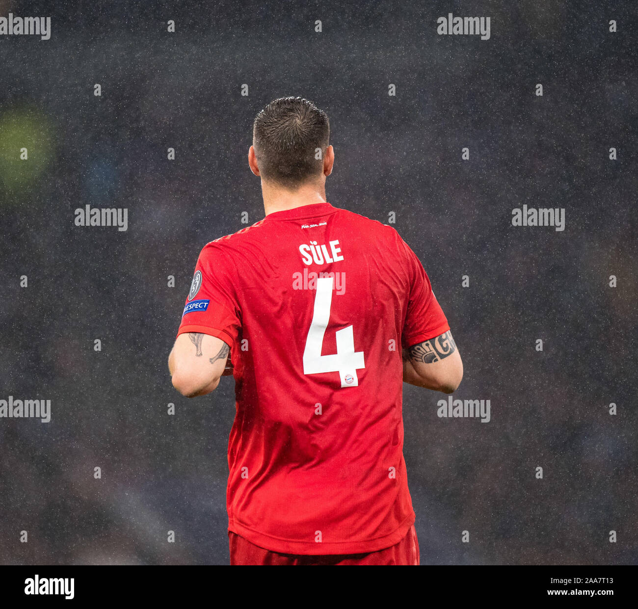 LONDON, ENGLAND - OCTOBER 01: Niklas Sule of Bayern Muenchen during the UEFA Champions League group B match between Tottenham Hotspur and Bayern Muenc Stock Photo