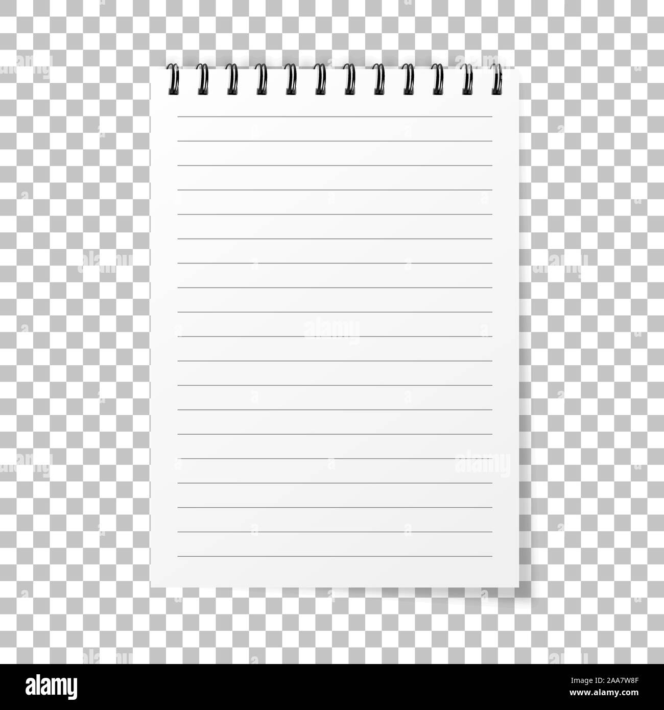 Notebook mockup. Note with spiral. Notebook realistic style. Notepad ...