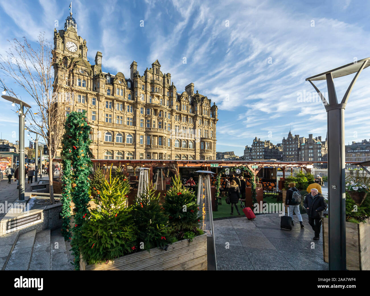 Food and drink outlets on top of Waverley Mall at Princes Street