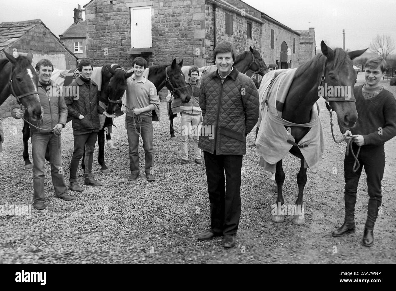 Michael Dickinson race horse trainer 1983 Stock Photo