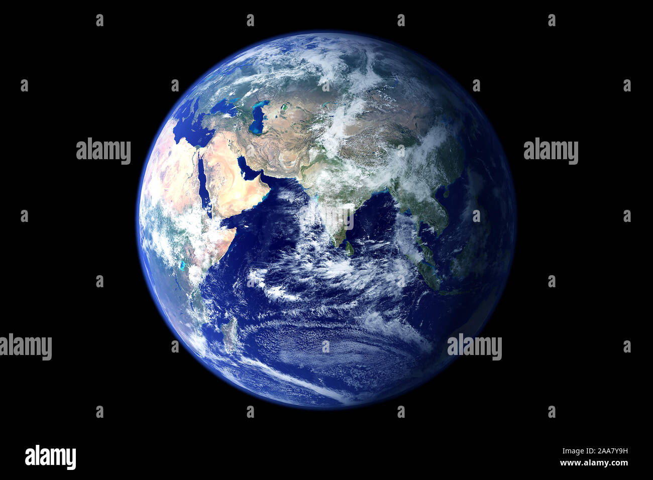 Earth Globe From Space On A Black Background With The Atmosphere Elements Of This Image Were 