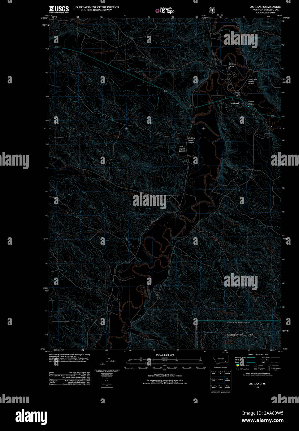 Map of ashland montana hires stock photography and images Alamy