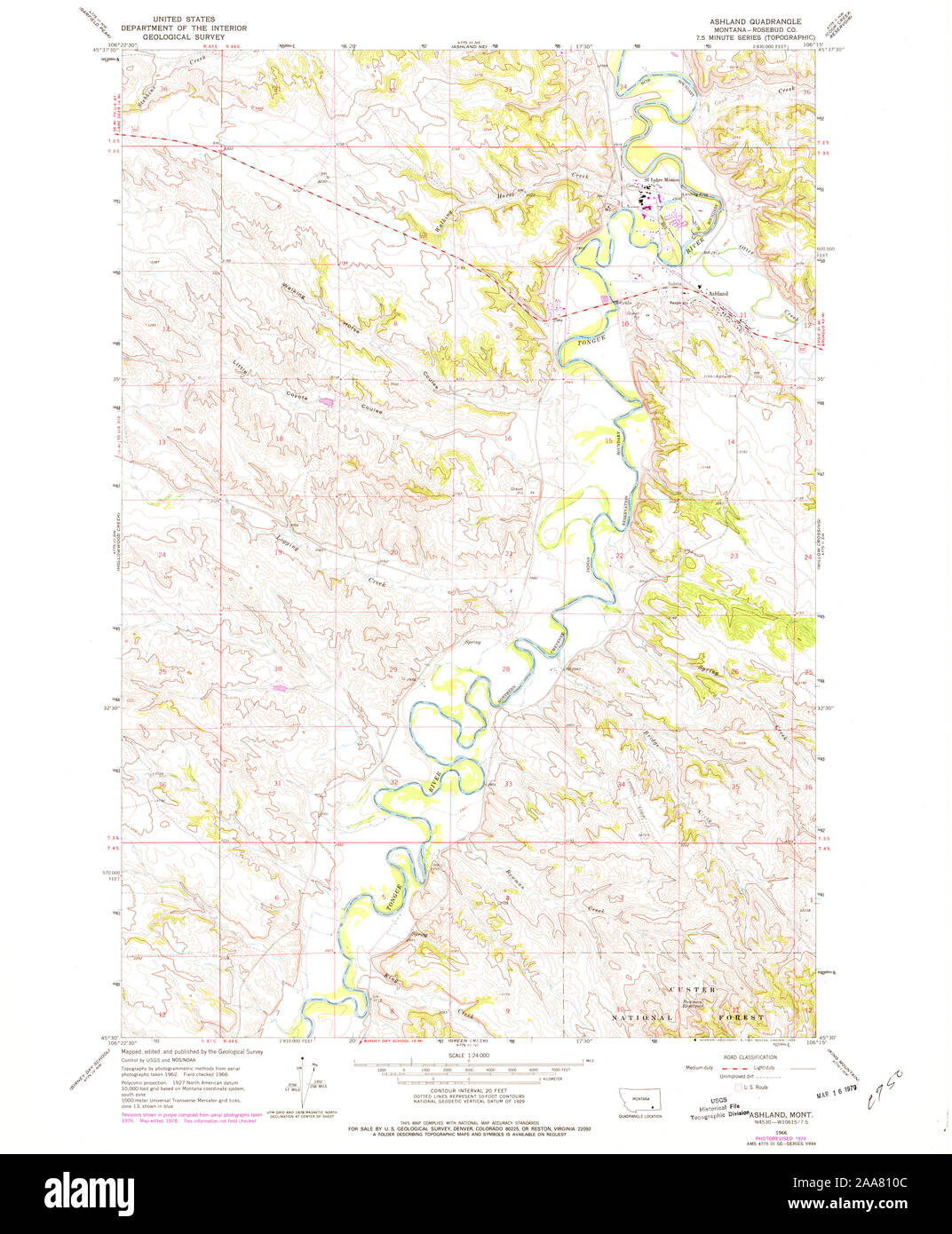 Map of ashland montana hires stock photography and images Alamy