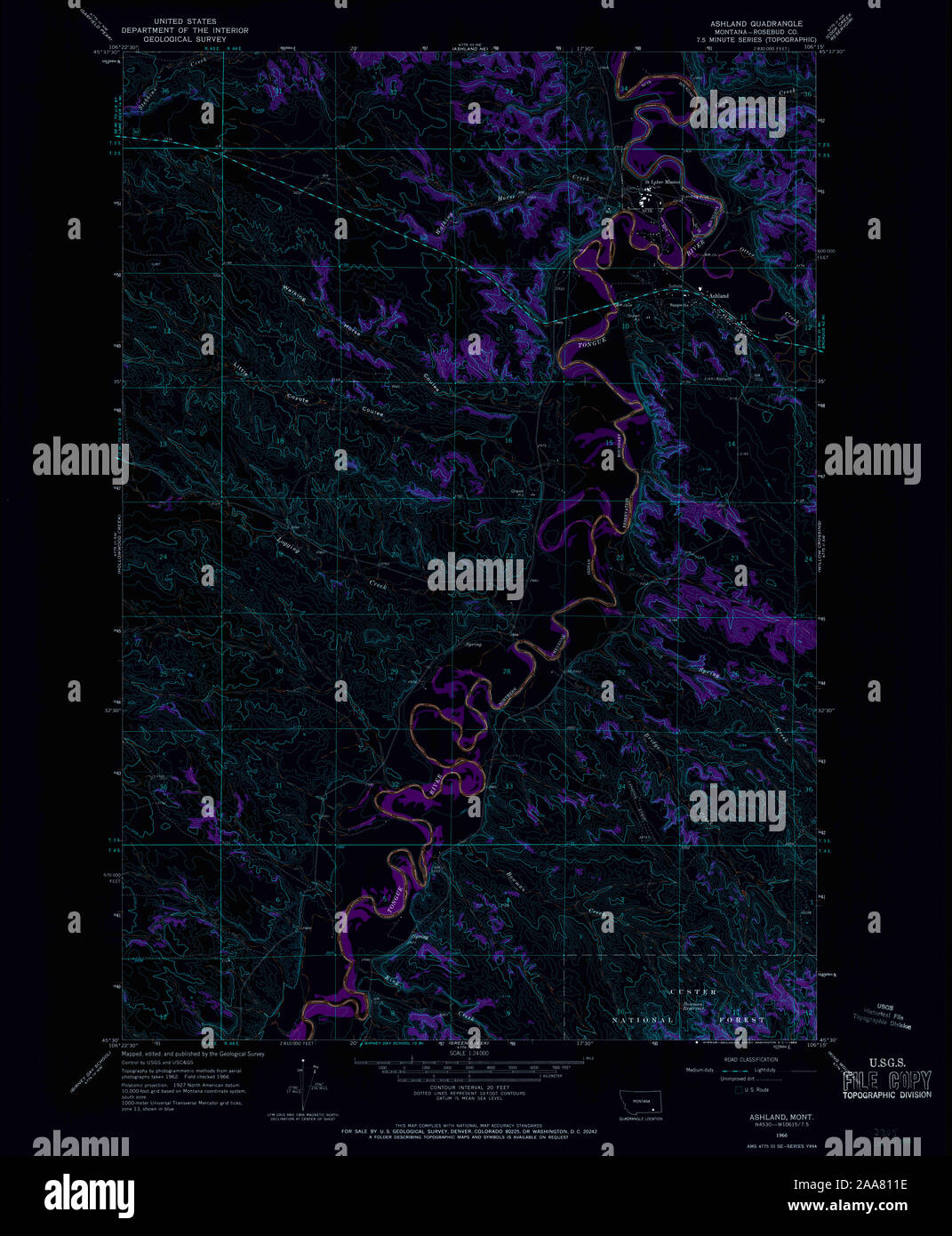 Map of ashland montana hires stock photography and images Alamy