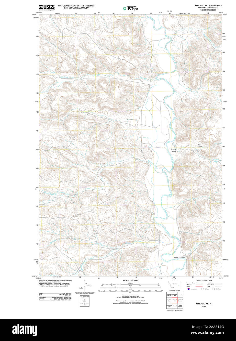 Map of ashland montana hires stock photography and images Alamy