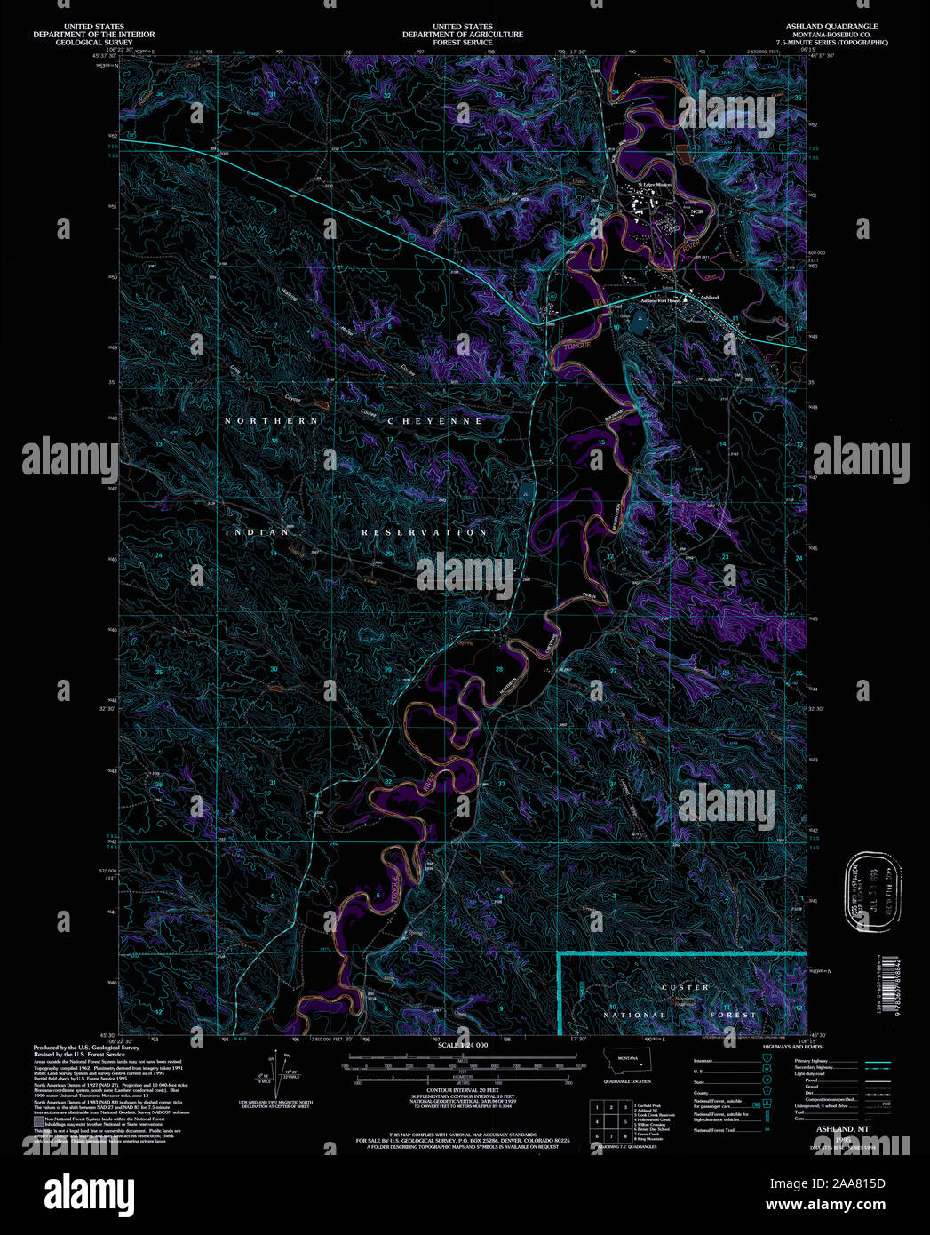 Map of ashland montana hires stock photography and images Alamy