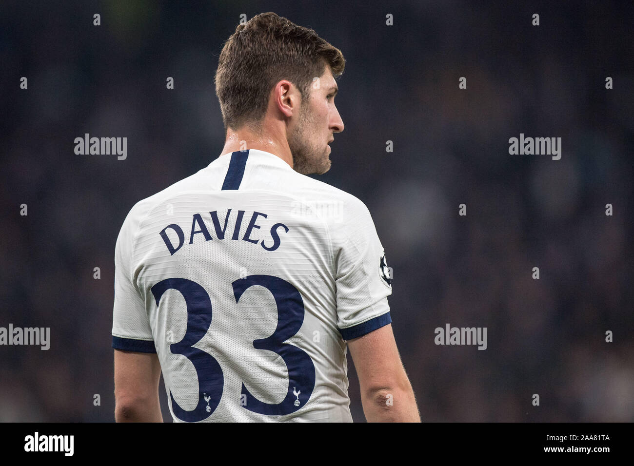 LONDON, ENGLAND - OCTOBER 22: Ben Davies of Tottenham Hotspur looks on during the UEFA Champions League group B match between Tottenham Hotspur and Cr Stock Photo