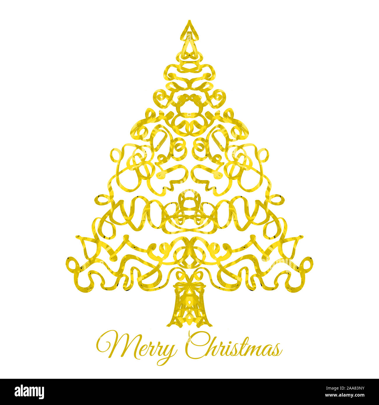 Magical golden merry christmas text Cut Out Stock Images & Pictures - Alamy