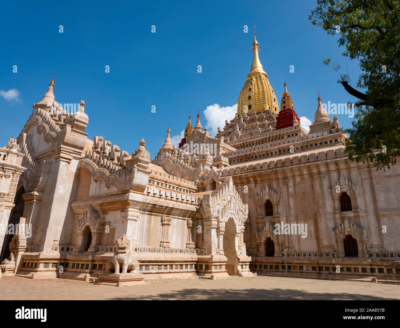 The magnificent Ananda Temple in the archeological zone of ancient Bagan (Pagan), Myanmar (Burma) restored by the Government of India Stock Photo