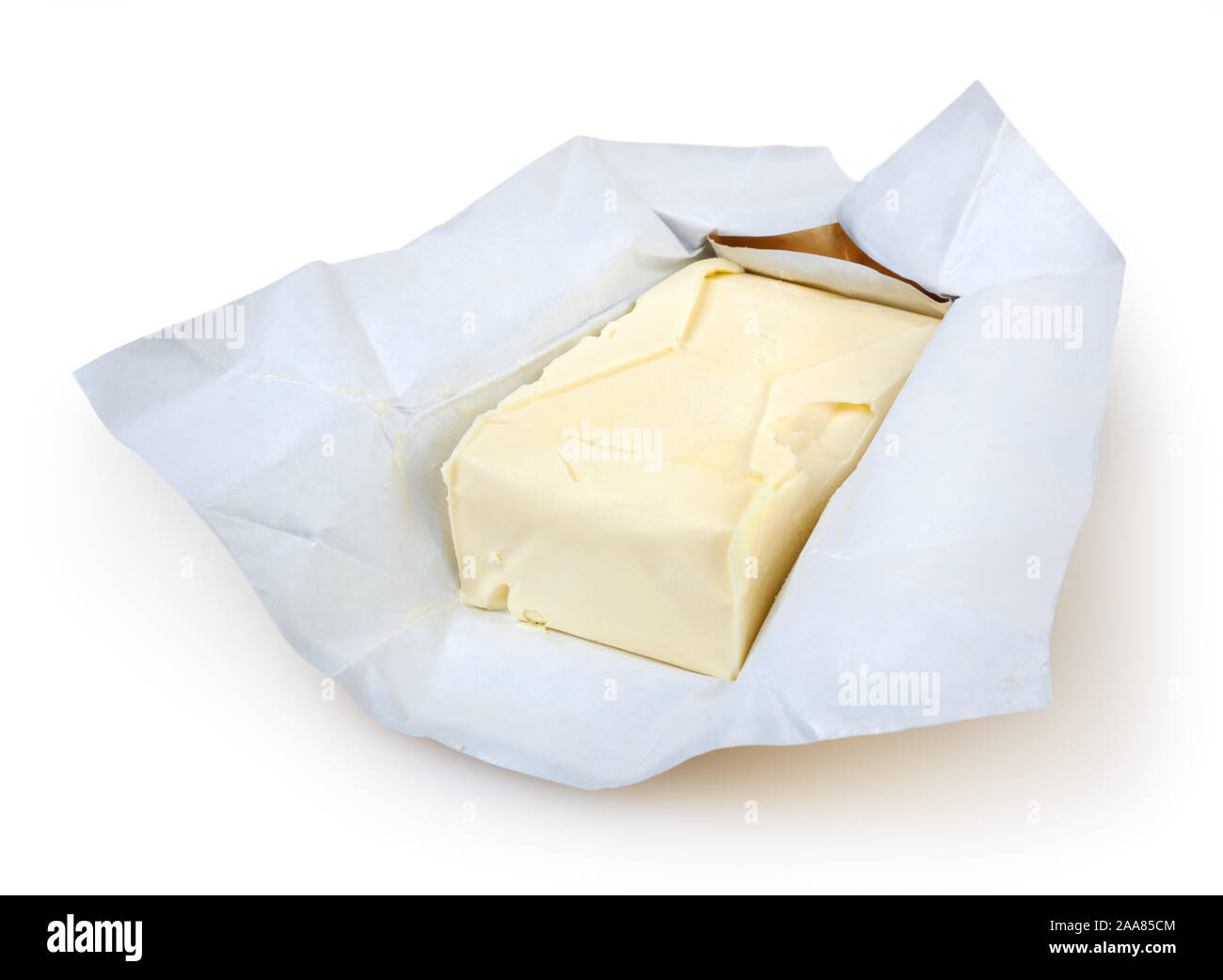 Butter isolated on white background with clipping path Stock Photo