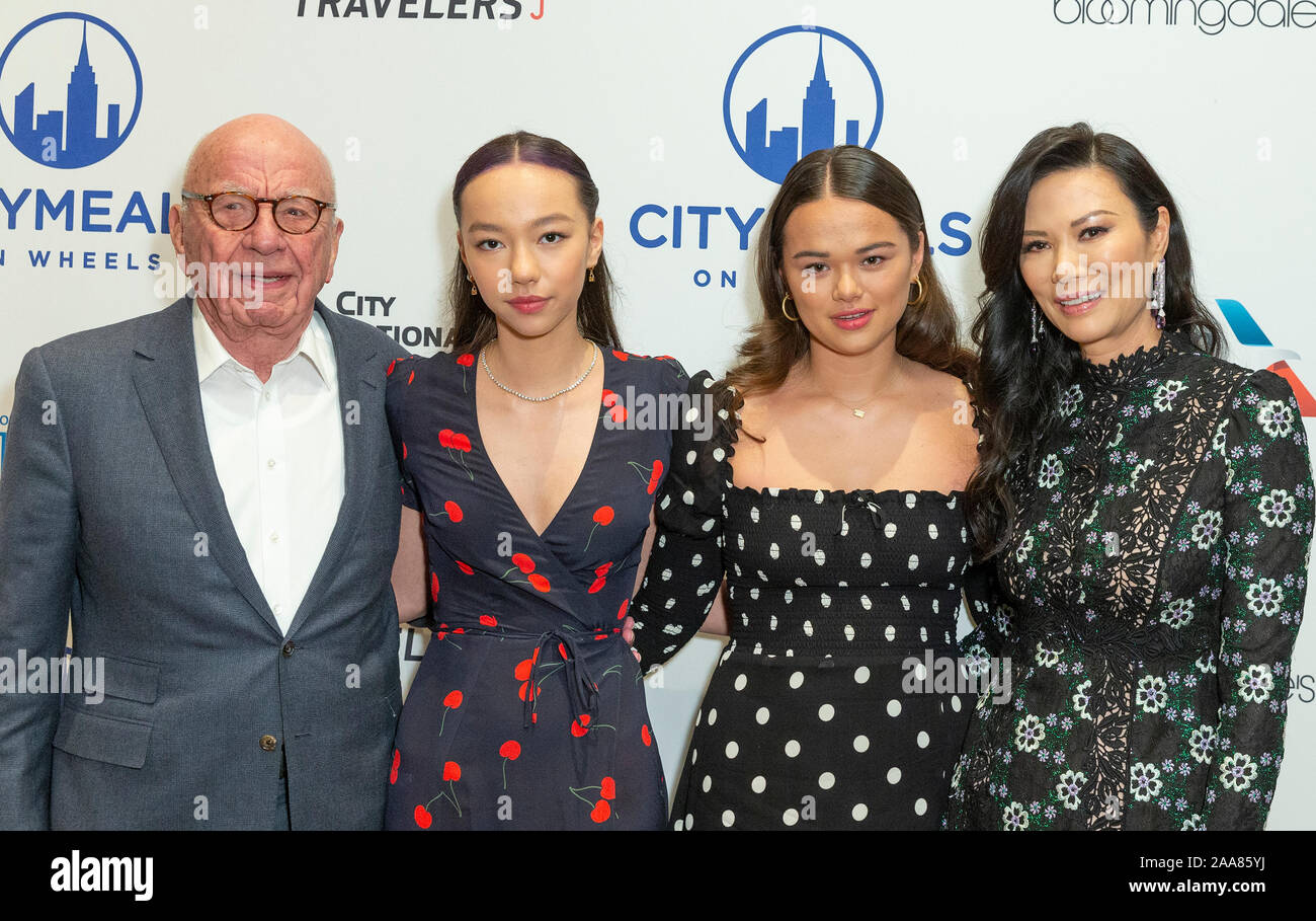 Rupert Murdoch, Grace Murdoch, Chloe Murdoch, Wendi Murdoch attend