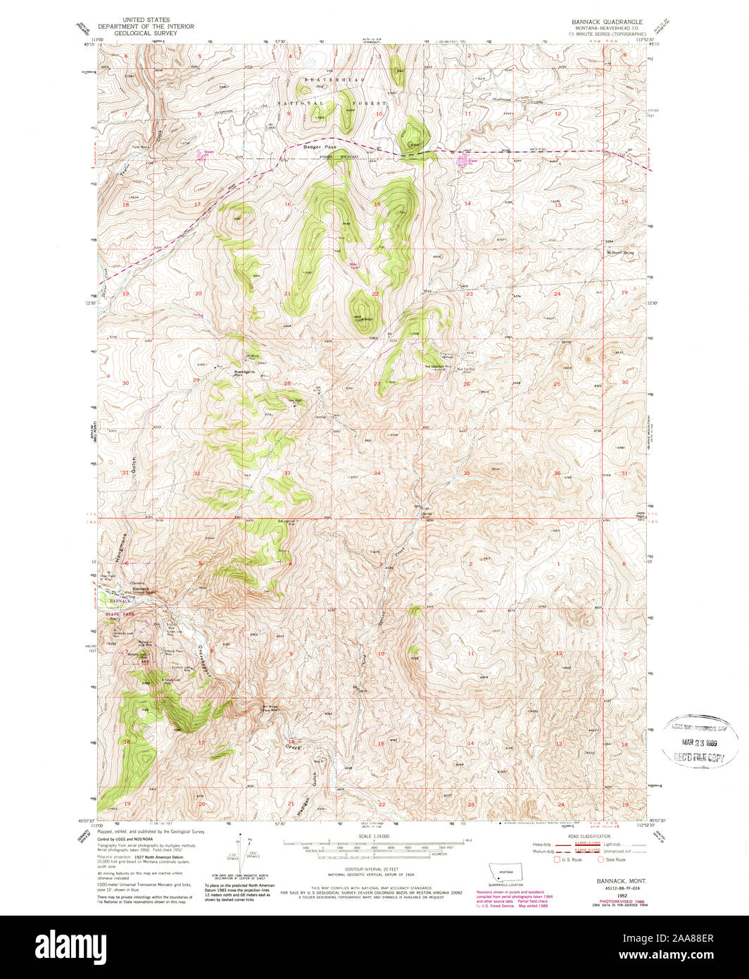 Bannack montana map hires stock photography and images Alamy